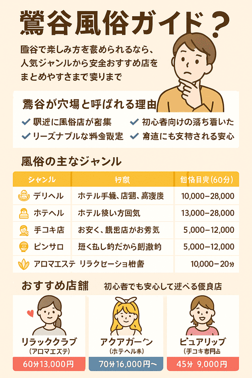 鶯谷風俗ガイド|初心者も安心して遊べるおすすめ店舗と遊び方を徹底解説